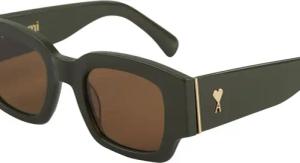 AMI Paris Sonnenbrillen - Square Sunglasses - Gr. unisize - in Grün - für Damen