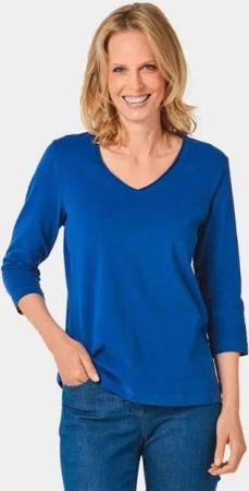 GOLDNER T-Shirt Kurzgröße: Shirt mit V-Ausschnitt