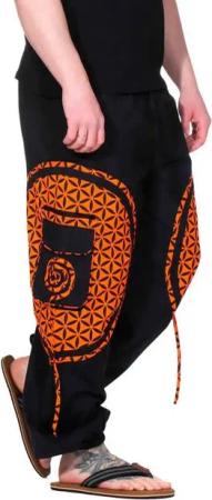 KUNST UND MAGIE Haremshose KUNST&MAGIE trendige Baggyhose bunte Lebensblume Hippiehose Cargo Hose