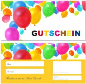 LYSCO Geschenkkarte Geschenkgutschein Premium Geburtstag Geschenke (Ballons-671), bunte Luftballons Geschenke