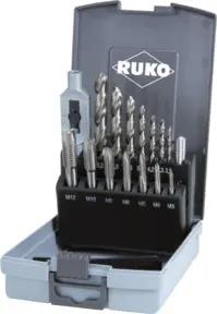 RUKO 15-teiliger Einschnittgewindebohrer-Satz HSS
