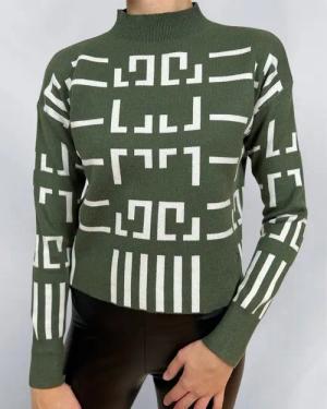 ITALY VIBES Stehkragenpullover NURIA - Pullover - Pulli cropped - ONE SIZE passt hier Gr. XS - M