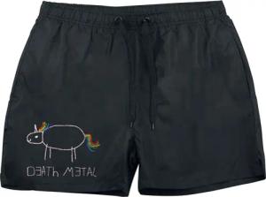 Death Metal Badeshort - S bis XXL - für Männer - Größe XXL - schwarz