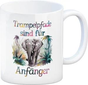 speecheese Tasse Elefant im Dschungel Kaffeebecher - Trampelpfade für Anfänger