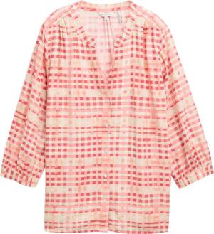 TOM TAILOR Damen Bluse mit Muster, rot, Kariert, Gr. 42