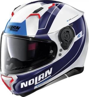 Nolan N87 Skilled n-com White/Blue/Red #99 XS