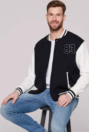 CAMP DAVID Collegejacke, ohne Kapuze, mit Druckknöpfen