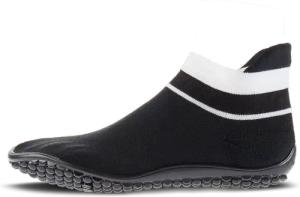 sneaker schwarz, weißer Bund