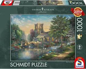 Schmidt Thomas Kinkade Willlow Wood Chapel Puzzle, 1000 Teile