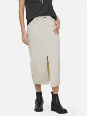 ONLY Jeansrock Bianca 15319268 Beige Regular Fit