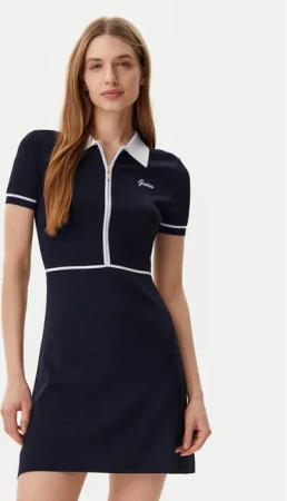 Guess Strickkleid V5GK00 Z3D60 Dunkelblau Regular Fit