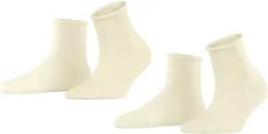 Esprit Kurzsocken Cozy Dot 2-Pack (2-Paar) mit femininen Rollrand
