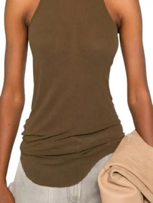 Rick Owens - Top Basic Rib Tank Bean - Größe 40 - bunt