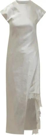 J.W.Anderson - White Asymmetric Layered Maxi Dress - Größe 10 - weiß