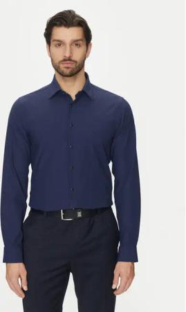 Michael Kors Hemd MK0DS01531 Dunkelblau Slim Fit