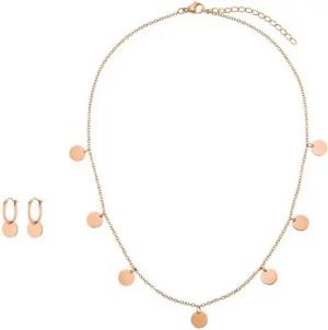 Heideman Collier Set Kreise silberfarben (inkl. Geschenkverpackung), Geschenkset für Damen mit Kette und Creole