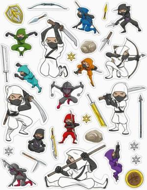 Ravensburger Verlag GmbH Sticker Mein Ausmalstickerbuch - Ninjas