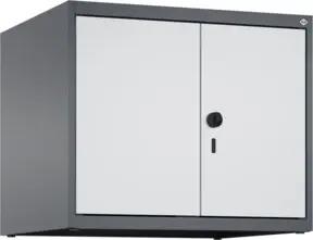 C+P Aufsatzschrank Classic PLUS, 2 Abteile, 500x600x500mm, 7016/7035 Verschluss Sicherheits-Drehriegel