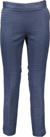 Gant 5-Pocket-Hose Elegante Damenhose Blau mit Reißverschluss und kontrastierenden Detai