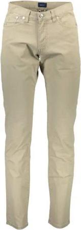 Gant 5-Pocket-Hose Klassische Herrenhose in Beige mit 5 Taschen und Logo-Detail