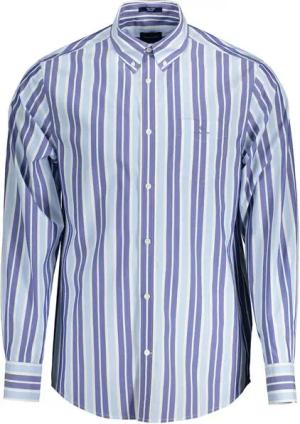 Gant Langarmhemd Herrenhemd Blau - Regular Fit, Button-Down-Kragen, Langarm