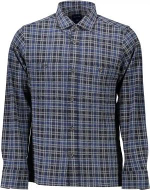 Gant Langarmhemd Elegantes Herren Langarmshirt Blau mit Französischem Kragen und Tasch