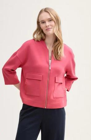 TOM TAILOR Sweatjacke Sweatjacke aus Scuba