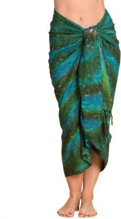 PANASIAM Pareo Sarong Wachsbatik auch in großen Größen als Strandtuch oder, Strandkleid tragbar Bikini Cover-up Tuch für den Strand Wrap Überwurf