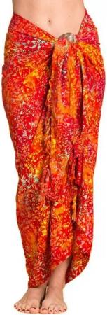 PANASIAM Pareo Sarong Wachsbatik auch in großen Größen als Strandtuch oder, Strandkleid tragbar Bikini Cover-up Tuch für den Strand Wrap Überwurf