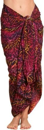 PANASIAM Pareo Sarong Wachsbatik auch in großen Größen als Strandtuch oder, Strandkleid tragbar Bikini Cover-up Tuch für den Strand Wrap Überwurf