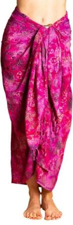 PANASIAM Pareo Sarong Wachsbatik auch in großen Größen als Strandtuch oder, Strandkleid tragbar Bikini Cover-up Tuch für den Strand Wrap Überwurf