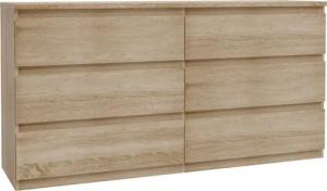 FORTE Kommode "Edmore", große Kommode, grifflose Front, Stauraum, 6 Schubladen