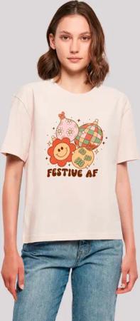 F4NT4STIC T-Shirt "Festive AF Weihnachten Tree Balls", Premium Qualität, Weihnachts-Kollection