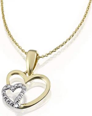 goldmaid Kette mit Anhänger 375 Gelbgold 45 Diamant weiß