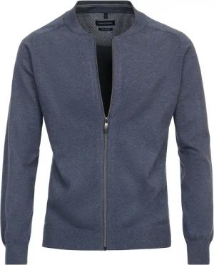 Casa Moda Strickjacke Zip Blau - Größe L