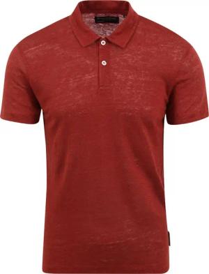 Marc O'Polo Polohemd Leinen Rot - Größe M