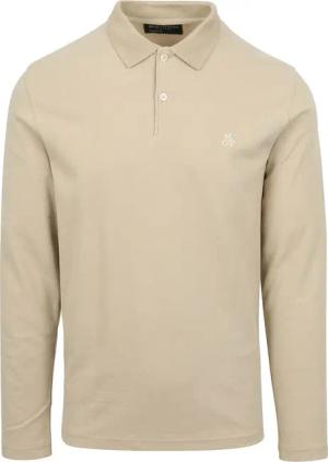 Marc O'Polo Langarm Polohemd Beige - Größe XL