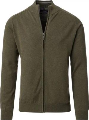 Casa Moda Strickjacke Zip Olivgrün - Größe XXL