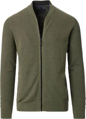 Casa Moda Zip Strickjacke Grün - Größe XXL