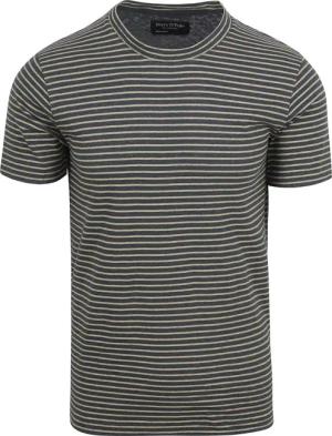 Marc O'Polo T-Shirt Leinen Streifen Blau - Größe XL