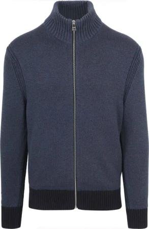 Tommy Hilfiger Strickjacke Mouliné Navy - Größe L