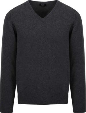 William Lockie V-Auschnitt Pullover Anthrazit - Größe L