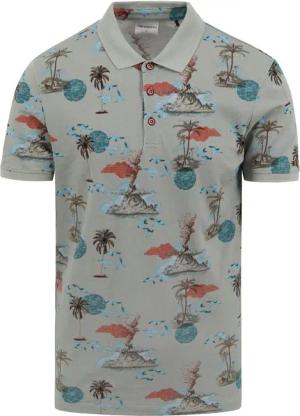 No Excess Poloshirt Druck Grün - Größe XL