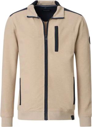 Casa Moda Strickjacke Zip Beige - Größe XXL