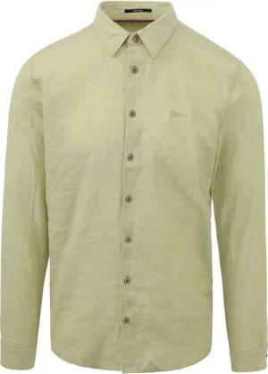 No Excess Shirt Leinen Grün - Größe XXL