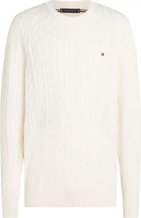 Tommy Hilfiger Pullover Cable Off White - Größe L