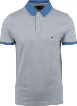 Tommy Hilfiger Polo Mouline Tipped Hellblau - Größe XXL