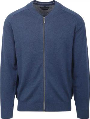 Casa Moda Strickjacke Zip Blau - Größe XXL