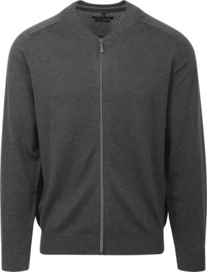 Casa Moda Strickjacke Zip Dunkelgrau - Größe 4XL