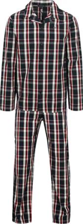 Tommy Hilfiger Pyjama Set Karomuster Dunkelblau - Größe M